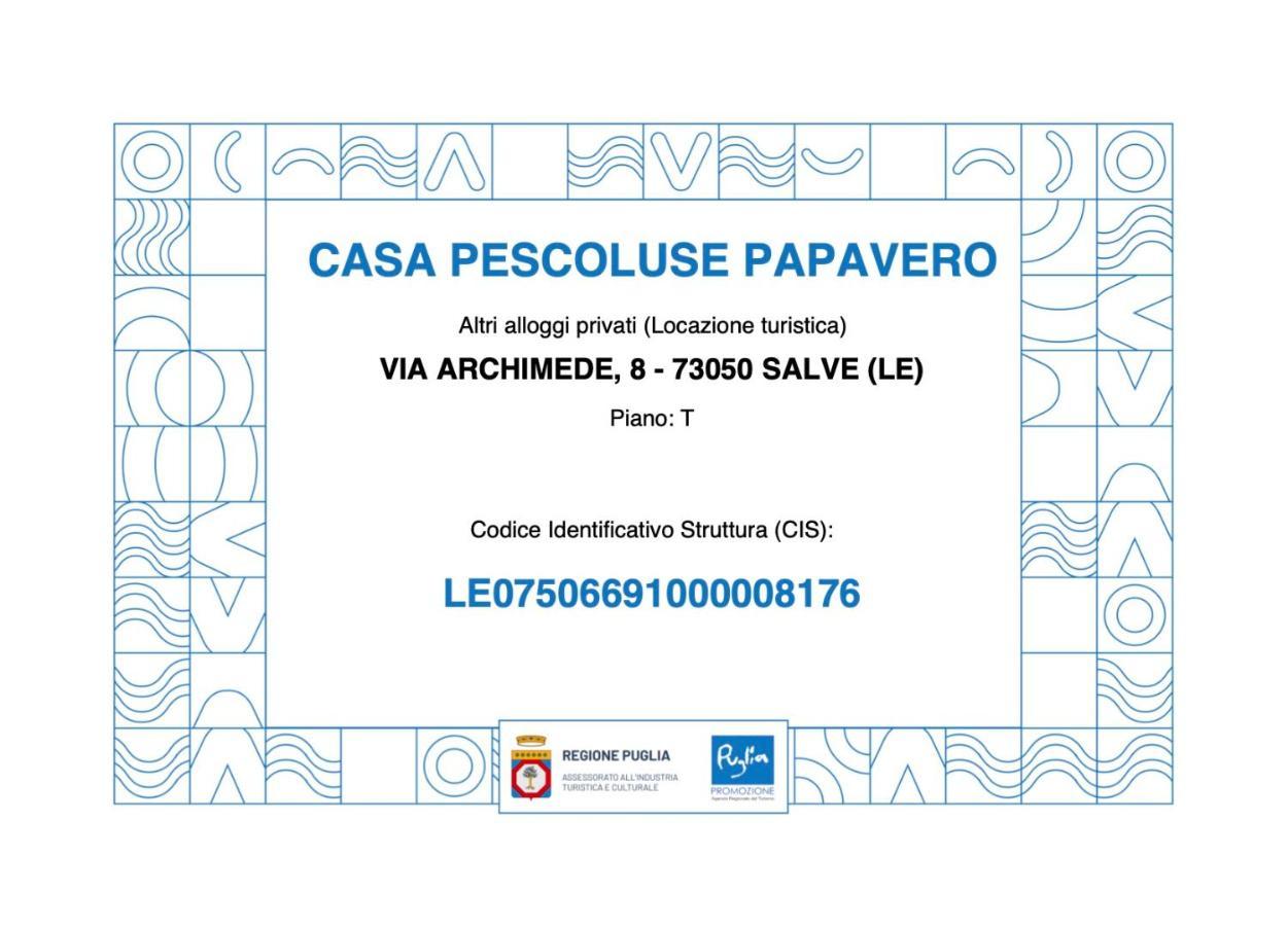 Casa Pescoluse 50m Dal Mare